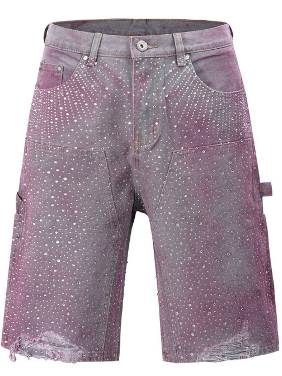 Men's Rhinestone Shorts with Pockets
