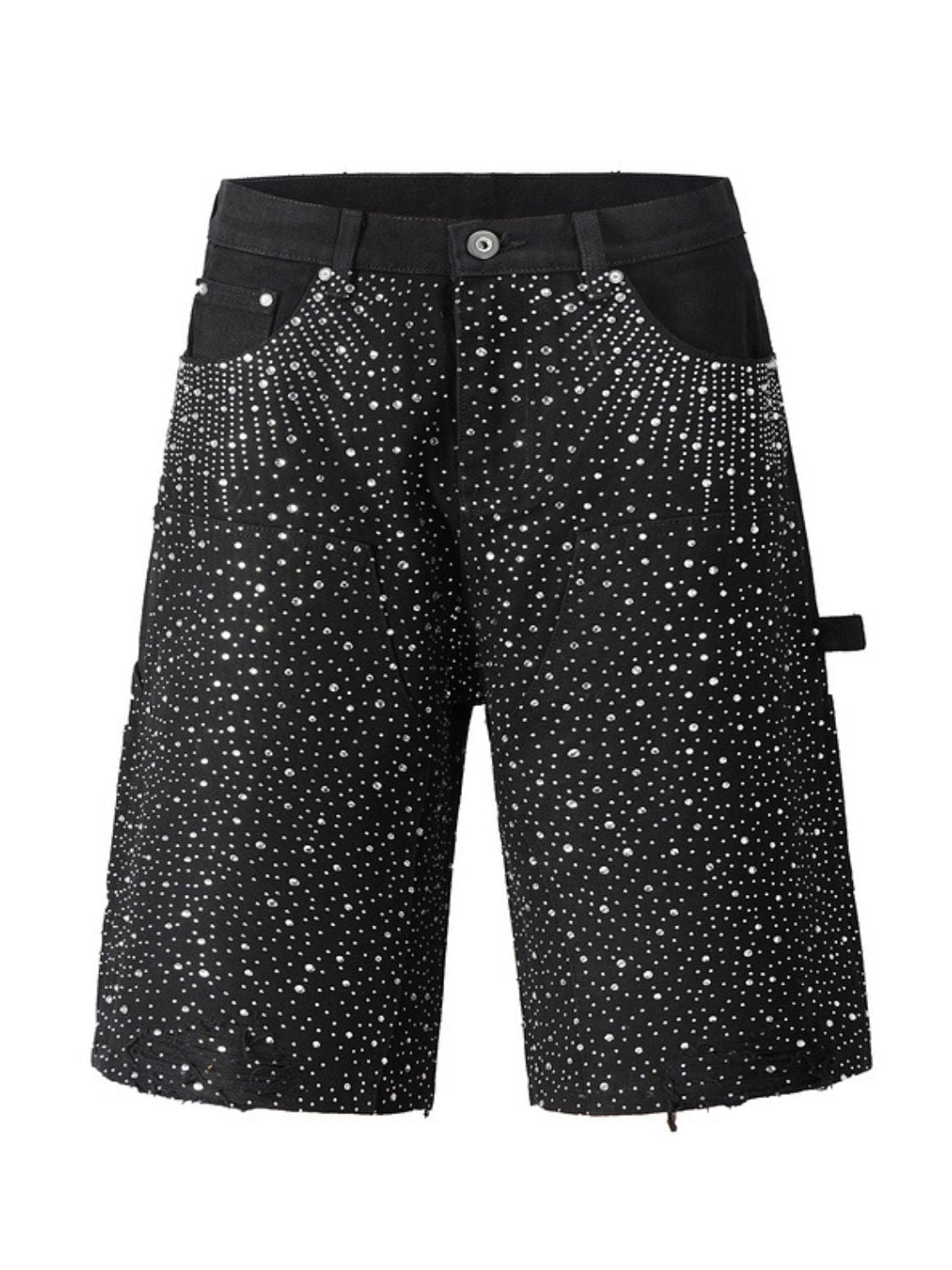 Men's Rhinestone Shorts with Pockets