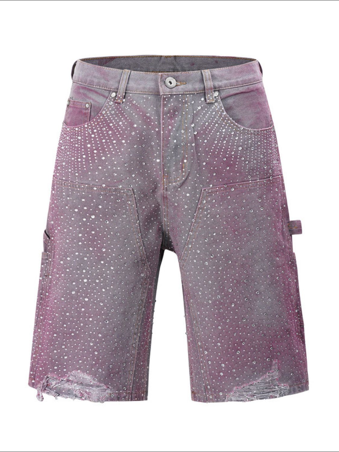 Men's Rhinestone Shorts with Pockets